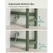 Bathroom Over Toilet Storage Rack 3 Tier wicker Organizer with Adjustable Height Shelf and Stable Anti Tip Wall Mount Design